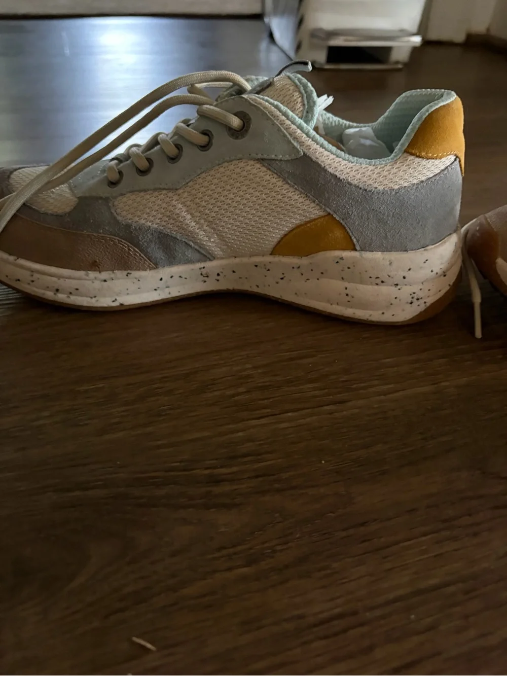 Taos Footwear Light Blue, Tan and Mustard Casual Sneakers
